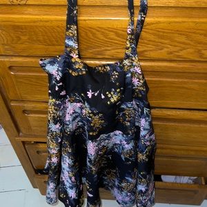 Free People overal strap floral dress